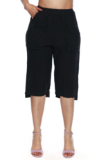 LINEN CAPRI W. ELASTIC WAIST