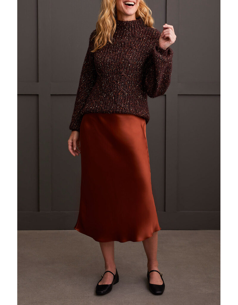 TRIBAL FUNNEL NECK OVERSIZE SWEATER