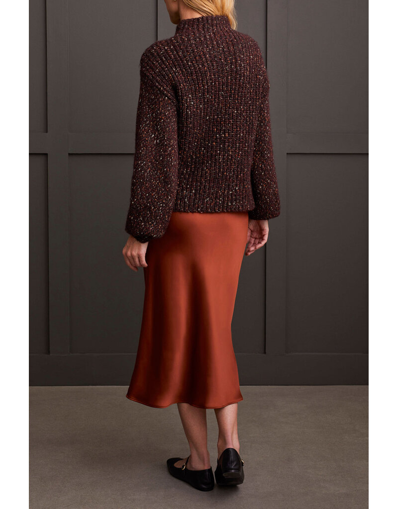 TRIBAL FUNNEL NECK OVERSIZE SWEATER