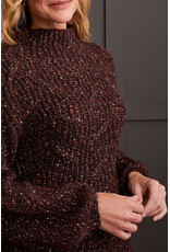 TRIBAL FUNNEL NECK OVERSIZE SWEATER