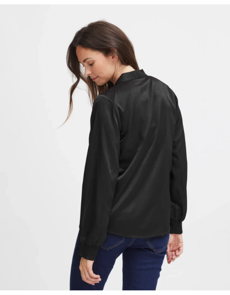 VILINE V-NECK BLACK TOP