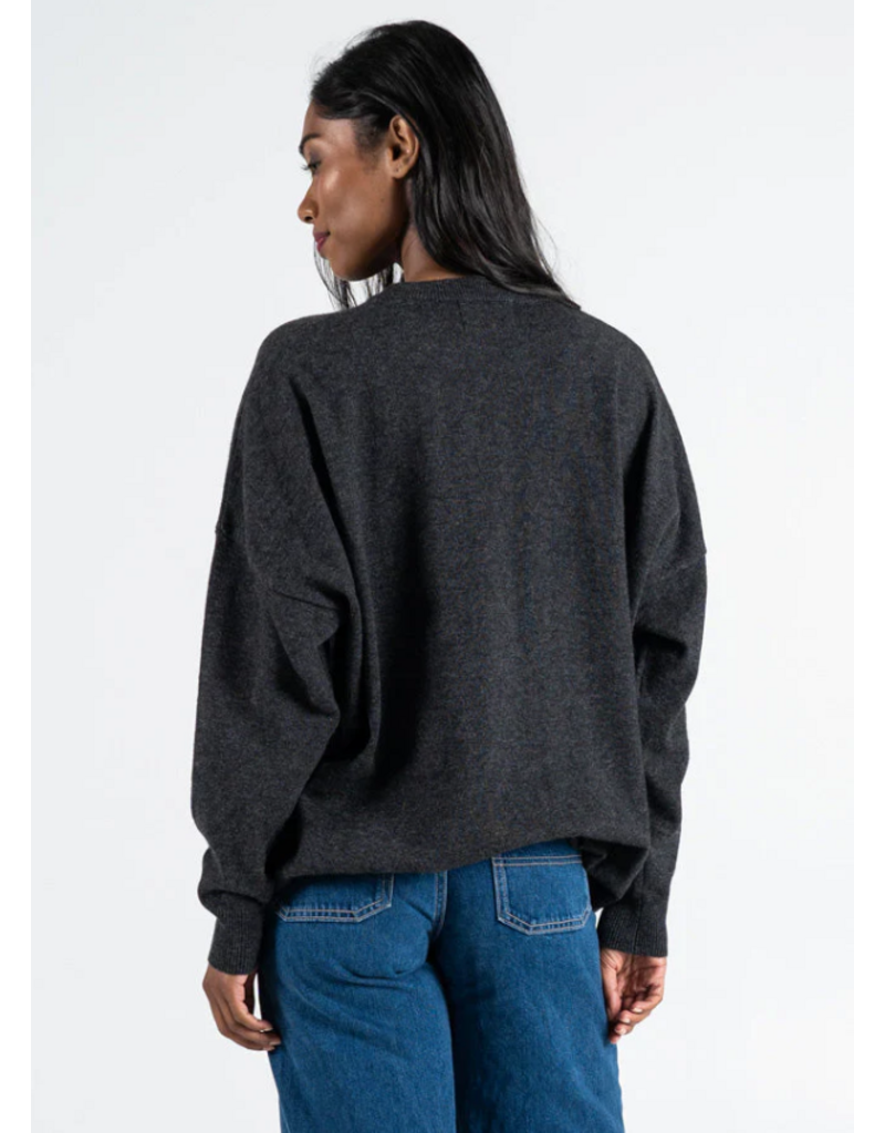 C'EST MOI KNIT VISCOSE BLEND CREW NECK SWEATER