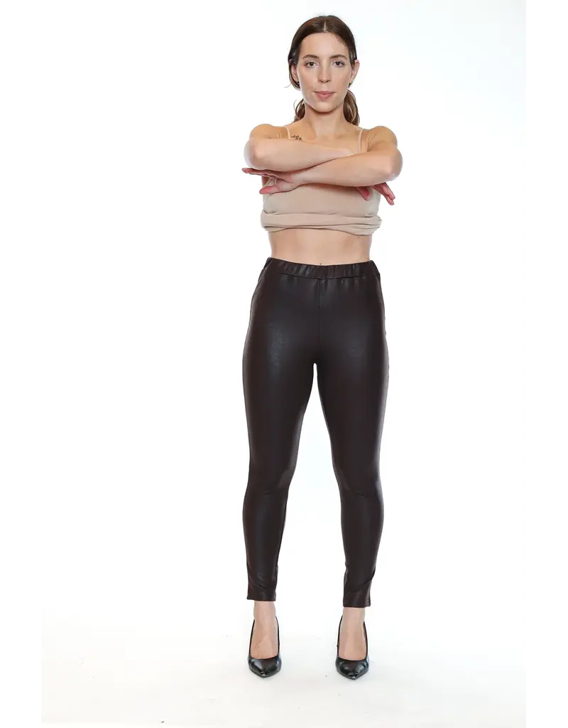 FAUX PLEATHER LEGGING