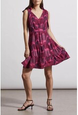 TRIBAL TIERED SHORT DRESS W/ BOW DETAIL