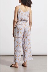TRIBAL BUTTON FRONT JUMPSUIT WITH BELT