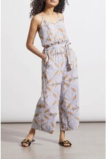 TRIBAL BUTTON FRONT JUMPSUIT WITH BELT