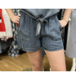 DRAWSTRING SOFT DENIM SHORT