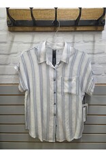 WHITE/ BLUE STRIPED BLOUSE