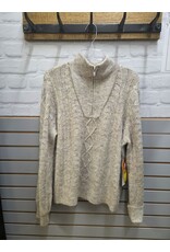 QUARTER ZIP OATMEAL SWEATER