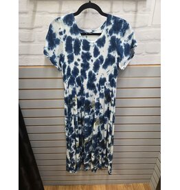 SMOCKED SHORT SLV DRESS - ONE SIZE