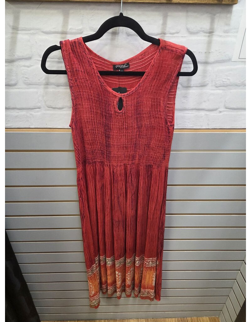 SMOCKED SLVLESS ONE SIZE DRESS