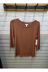 TRIBAL BOAT NECK 3/4 SLV TOP