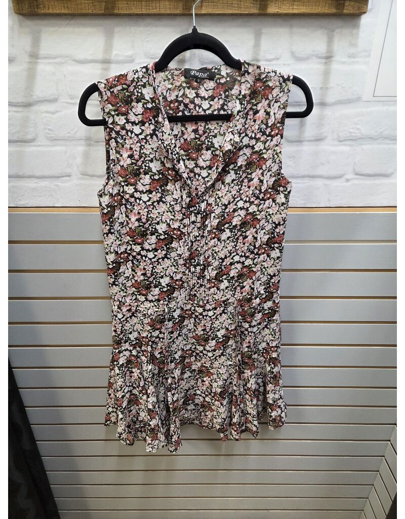 SLVLESS BLUSH FLORAL DRESS