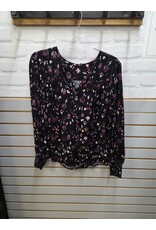 FUSHIA PRINT L/S TOP