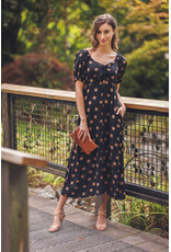 POLKA DOT OFF THE SHOULDER DRESS