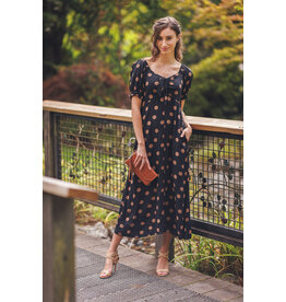 POLKA DOT OFF THE SHOULDER DRESS