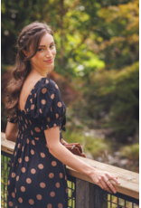 POLKA DOT OFF THE SHOULDER DRESS