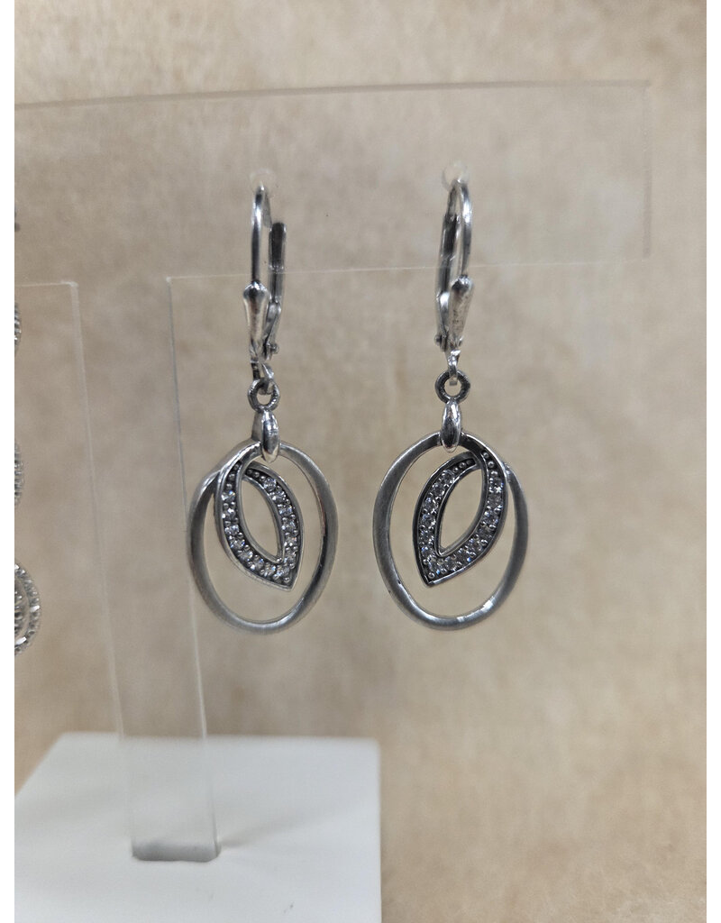 STERLING SILVER CZ EARRING