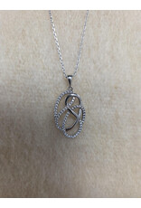 STERLING SILVER CZ NECKLACE