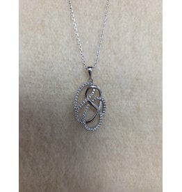 STERLING SILVER CZ NECKLACE