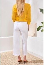 TRIBAL AUDREY HUGGING WIDE CROP JEANS-WHITE