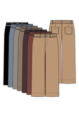 TRIBAL COMFORT STRETCH HIGH RISE PALAZZO PANTS-CANVAS