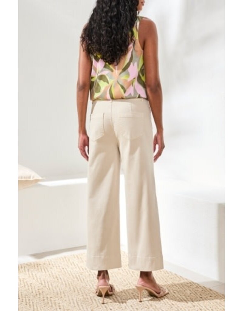 TRIBAL COMFORT STRETCH HIGH RISE PALAZZO PANTS-CANVAS