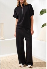 TRIBAL TECHNO LUX - S/S MOCK NECK TOP W/ZIPPER