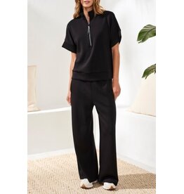 TRIBAL TECHNO LUX - S/S MOCK NECK TOP W/ZIPPER