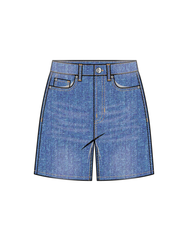 TRIBAL AUDREY GIRLFRIEND CLASSIC SHORT-PEBBLEBLUE