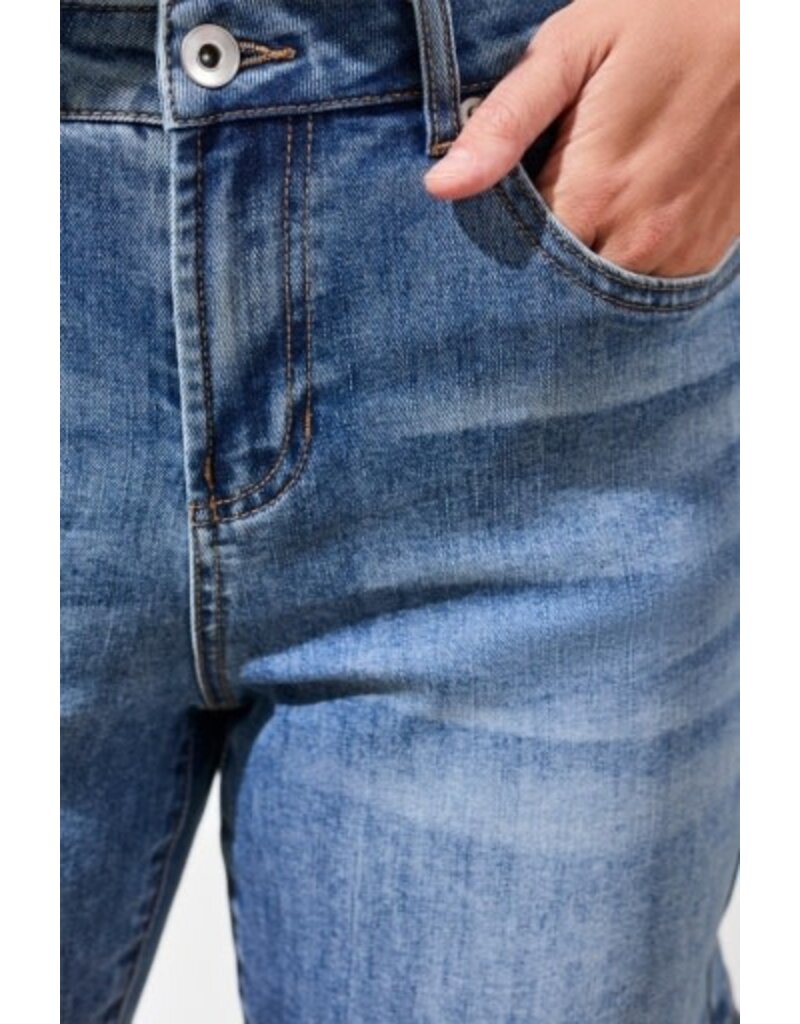 TRIBAL AUDREY GIRLFRIEND CLASSIC SHORT-PEBBLEBLUE