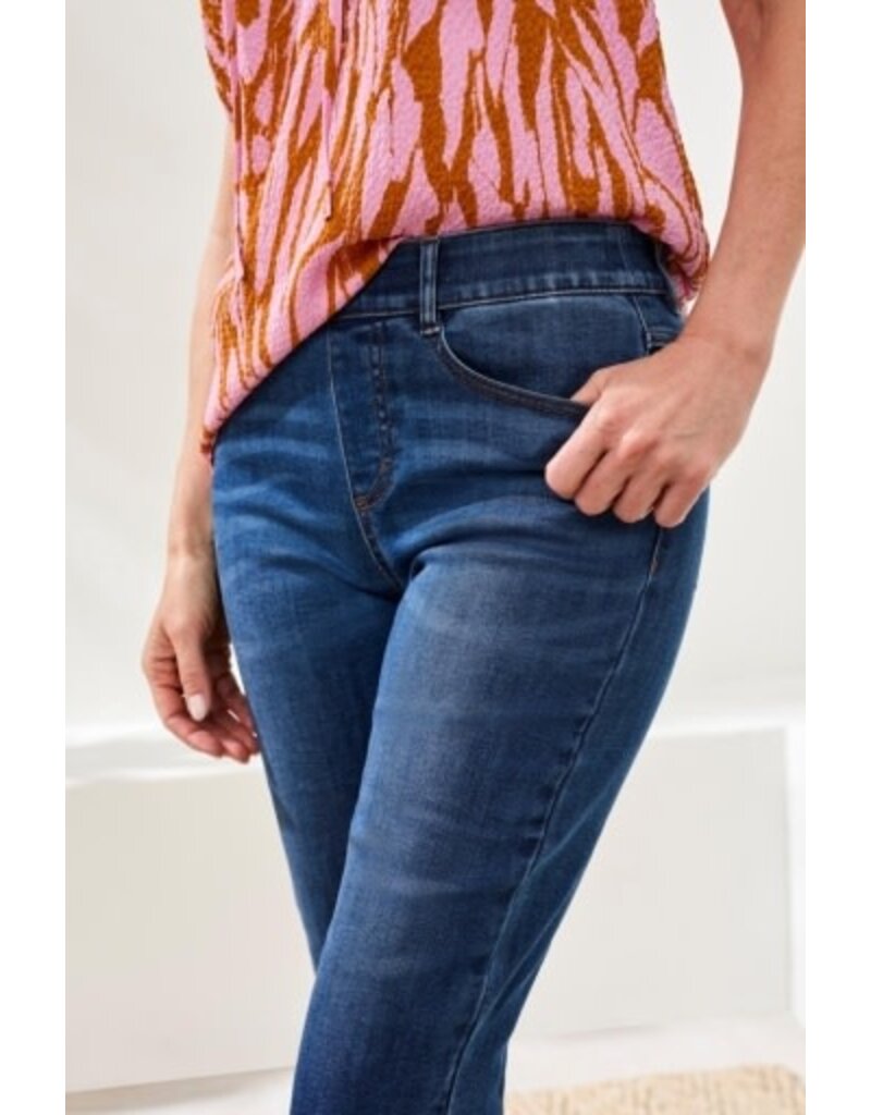 TRIBAL AUDREY PULL ON PEDAL PUSHER JEANS-FADEDBLUE