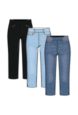 TRIBAL AUDREY PULL ON PEDAL PUSHER JEANS-FADEDBLUE