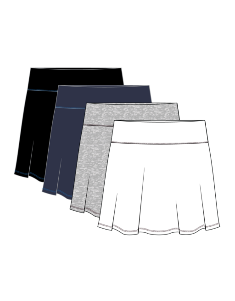 TRIBAL TECHNO LUX - PULL ON FLARE SKORT