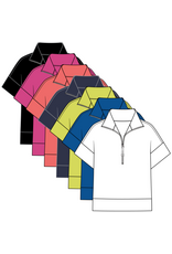 TRIBAL TECHNO LUX - S/S MOCK NECK TOP W/ZIPPER