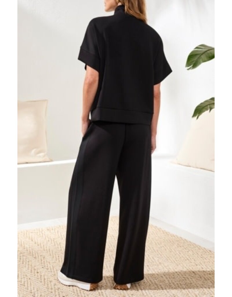 TRIBAL TECHNO LUX - S/S MOCK NECK TOP W/ZIPPER