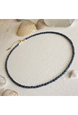PIKA & BEAR MINUET BLACK SEED PEARL NECKLACE w/GOLD