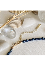 PIKA & BEAR MINUET BLACK SEED PEARL NECKLACE w/GOLD