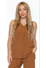 V-NECK SOLID TANK