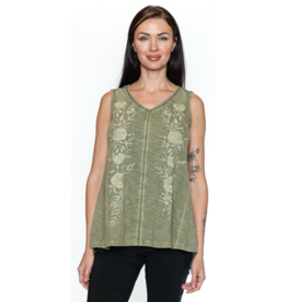 COTTON TANK w/EMBROIDERY