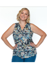 BLACK PRINTED A-LINE TANK