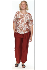 2 PC S/SLV BLOUSE/PANT SET