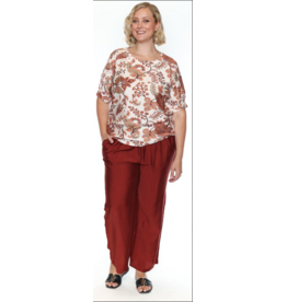2 PC S/SLV BLOUSE/PANT SET