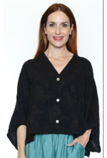 BAT WING BUTTON UP BLOUSE