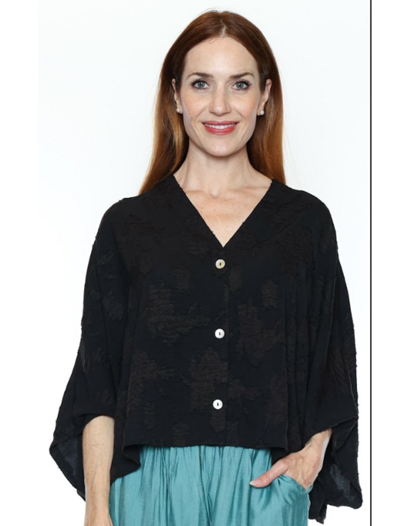 BAT WING BUTTON UP BLOUSE