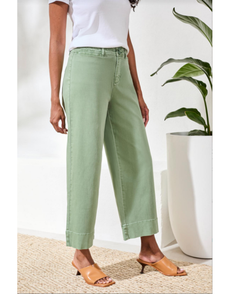 TRIBAL COMFORT STRETCH HIGH RISE PALAZZO PANTS-CANVAS