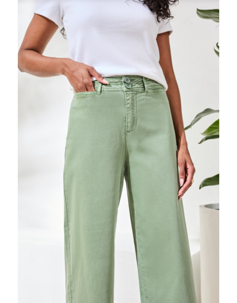 TRIBAL COMFORT STRETCH HIGH RISE PALAZZO PANTS-CANVAS