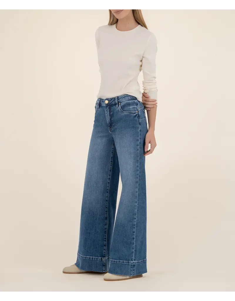 KUT MAYA HIGH RISE FAB AB WIDE LEG - BACK DARTS - WIDE HEM