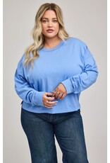 GENTLE FAWN CHRISTY COTTON LONG SLEEVE TOP - BLUEBELL