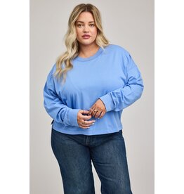GENTLE FAWN CHRISTY COTTON LONG SLEEVE TOP - BLUEBELL
